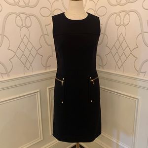 Tory Burch Navy / Gold Detail Knee Length Dress